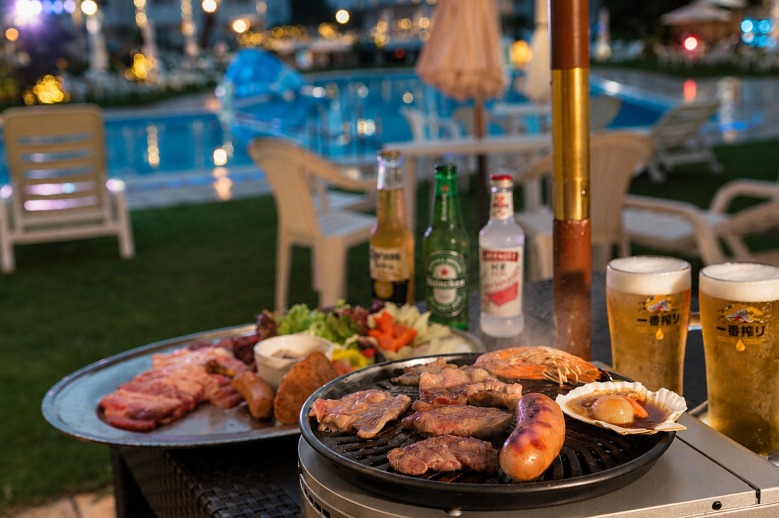 庭園で楽しむガーデンBBQ